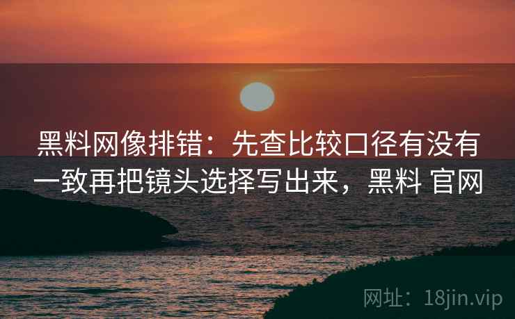 黑料网像排错：先查比较口径有没有一致再把镜头选择写出来，黑料 官网